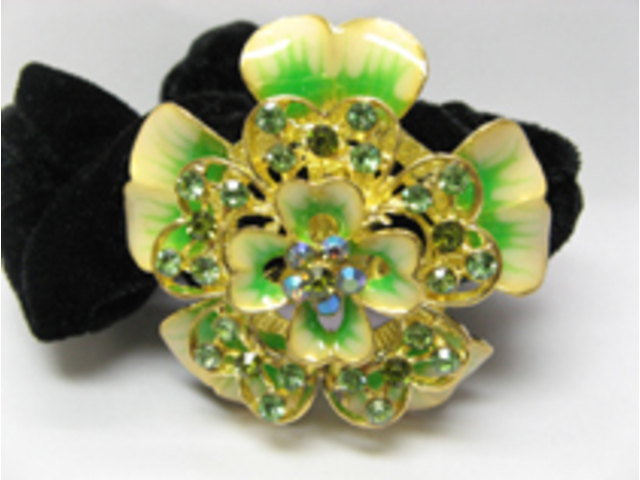 12pcs Chic Designer Hair Clips,Rhinestone Floral Clips